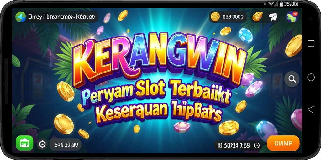 Screenshot gameplay KERANGWIN menampilkan tampilan slot yang menarik dan ceria.