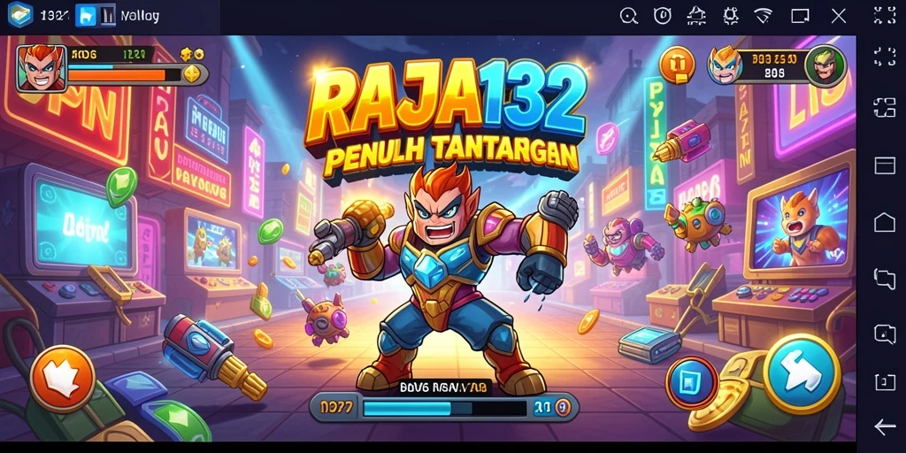 Screenshot RAJA132 menampilkan gameplay Arcade yang mendebarkan.
